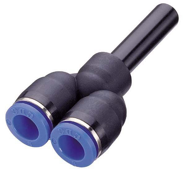 temporisateur B-YS-2x8-8-KU, raccord Y en plastique, tuyau Ø : 8 mm, UE : 10 pièces, 03470211