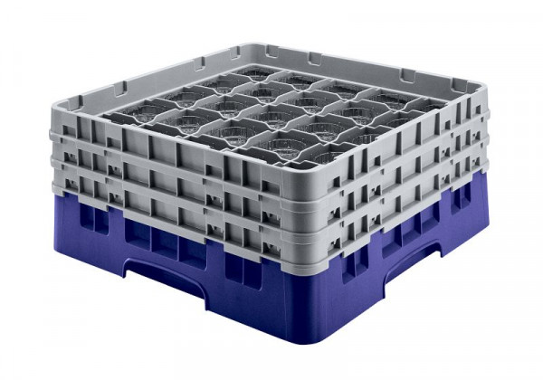 Panier de lavage Cambro 36 compartiments Camrack® 15,5 cm bleu marine, paquet de 4, 36S534186