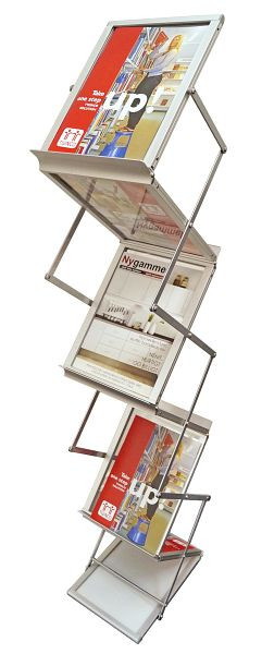 Twinco 5341-11 TWIN LIGHT modèle de sol forme Z A4, 6 compartiments, aluminium, 5341-11