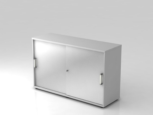 Hammerbacher armoire à portes coulissantes 2OH 120cm poignée chromée gris/argent, 120x40x74,8 cm (LxPxH), V1752S/5/S/CE