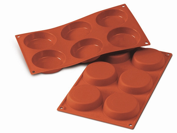 Moule à pâtisserie en silicone Schneider Flan Medium, 6 x 52 ml, Ø 70 mm, hauteur : 17 mm, 115224