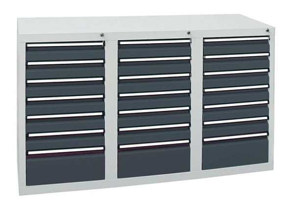 armoire à tiroirs émoussés série STS 410, RAL 7035/7016, 21 tiroirs (18x100, 3x200 mm), 7103271