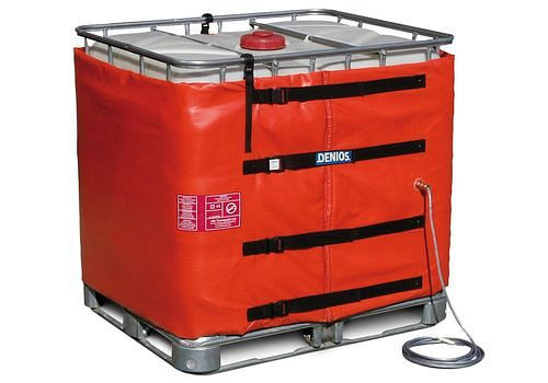 Chemise chauffante DENIOS pour IBC, protection antidéflagrante T3, 4060 - 4310 mm, 1400 watts, 176-398