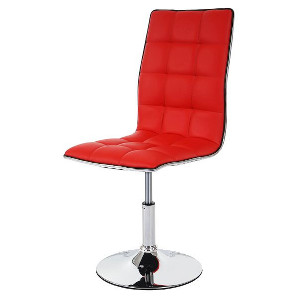 Mendler ensemble de 2 chaises de salle à manger HWC-C41, chaise chaise de cuisine, pivotante réglable en hauteur, simili cuir, rouge, 36837