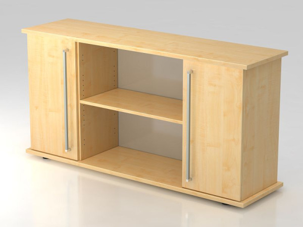 Buffet Hammerbacher 2 portes 166cm poignée chromée érable/érable, 166,1x44,8x84 cm (LxPxH), VSB2T/3/3/CE