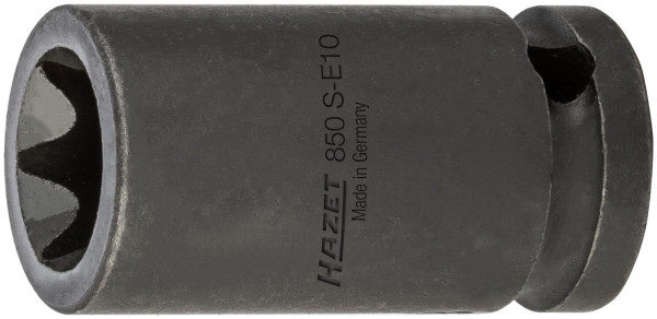 Impact Hazet, douille tournevis machine, TORX®, carré creux 6,3 mm (1/4 pouce), profil extérieur TORX®, E10, 850S-E10
