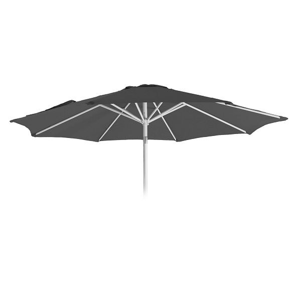 Housse de rechange Mendler pour parasol N19, housse de rechange pour parasol, Ø 3m tissu/textile 5kg, anthracite, 81628