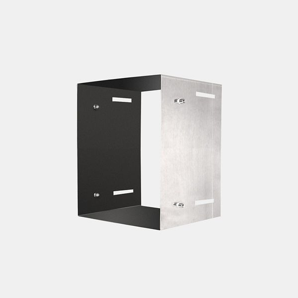 Rallonge de goulotte HKW pour tube de goulotte de porte, acier inoxydable Ø 250 mm, carrée, 708293Q-25