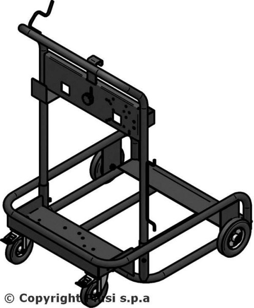 Chariot de transport ZUWA pour urée (AUS 32, AdBlue), pour kit de ravitaillement en fût (fût de 200 L), P12681