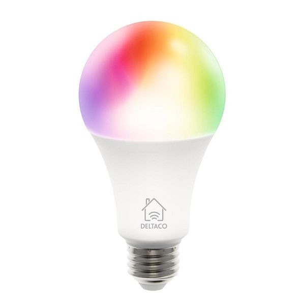 DELTACO SMART HOME Ampoule LED intelligente E27, RVB 9 Watt, SH-LE27RGB