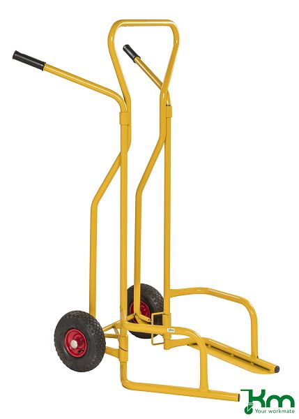 Chariot de transport de pneus Kongamek, jaune, pneumatiques 260 mm, capacité de charge 200 kg, KMD1