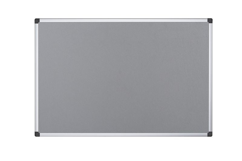 Panneau de feutre ignifuge Bi-Office gris avec cadre en aluminium 60x45cm, SA0202170