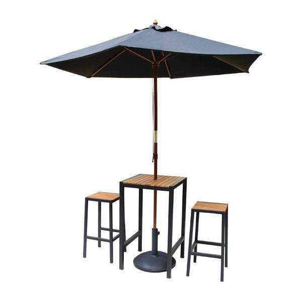 Tabouret de bar Bolero en acier et bois d'acacia, PU: 2 pièces, DS156