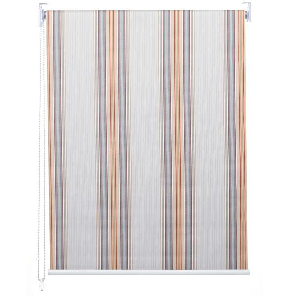 Mendler store enrouleur HWC-D52, store de fenêtre à tirage latéral, 80x160cm protection solaire occultant opaque, gris/marron/orange, 63309