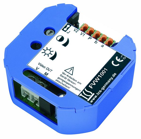 Récepteur vidéo bifilaire TCS pour la conversion d'un signal vidéo symétrique entrant, encastré, FVW1001-0600