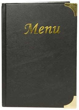 Dossier de menu Contacto A5 noir, 5829/051
