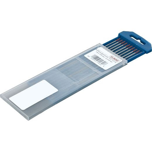 Électrode en tungstène ELMAG type 'E-WT 20', 'rouge', 4,0 x 175 mm - universelle, W 98% + 2% ThO, 2, 10 pièces, 59704