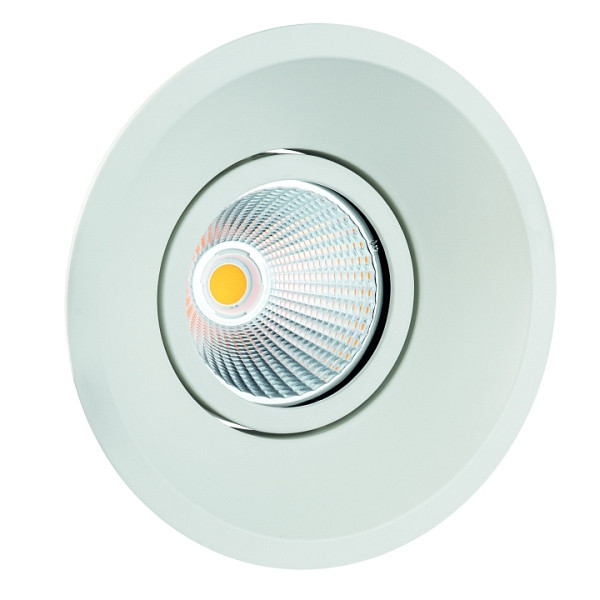 rutec Projekt CORU - 80 LED - spot encastré, orientable, rond, IP20 - blanc, 1 - flamme, PEG509
