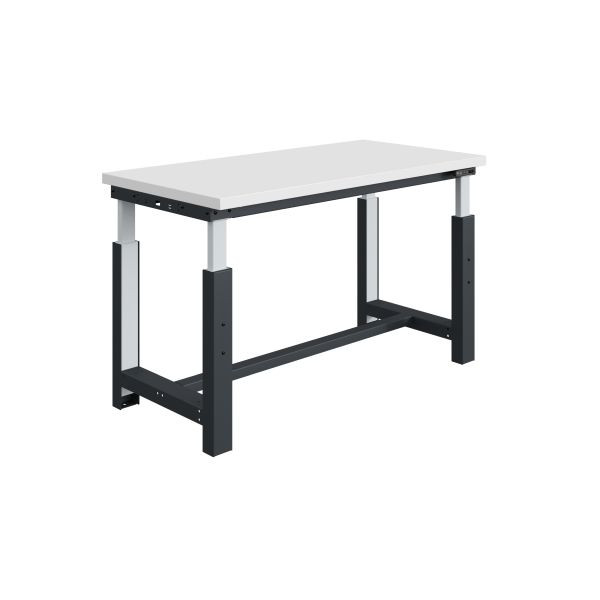 Etabli SOFAME SI, réglable en hauteur électriquement, 1200 x 750 x 740 à 1240 mm, plan de travail en stratifié RESITOP 40 mm, gris anthracite RAL 7016, W010010828GA