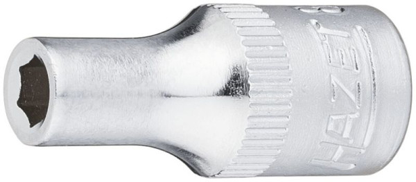 Embout pour clé à douille Hazet, hexagonal, carré creux 6,3 mm (1/4 pouce), 4 mm, moleté, 850-4