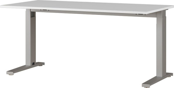 Bureau GERMANIA 4240 réglable en hauteur mécaniquement gris clair/argent, 4240-583
