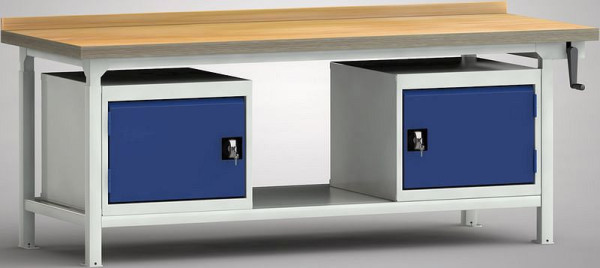 Etabli professionnel hydraulique KLW - 2000 x 800 x 750 - 950 mm L x P x H, WPHL50-20M45-X2V01