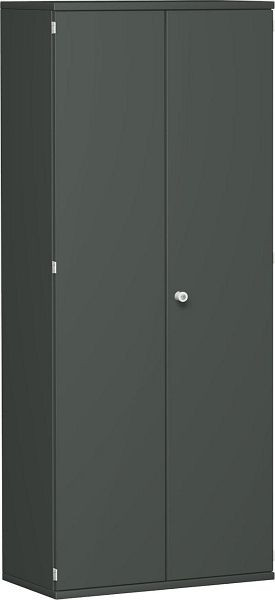 geramöbel armoire à portes battantes 4 étagères décoratives, verrouillable, 800x425x1920, graphite/graphite, N-10D508-GG