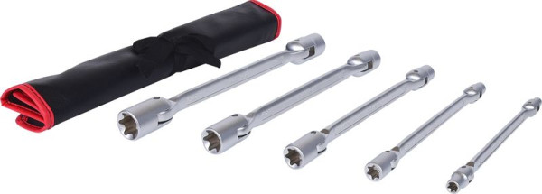KS Tools Jeu de clés à double articulation Torx E, 5 pièces, 517.0340