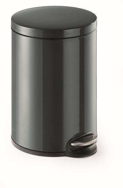 Poubelle à pédale DURABLE en métal ronde 20, anthracite, 341258