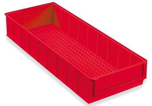Boîtes à étagères DENIOS classic-line A3-B, PP, 185 x 500 x 81 mm, rouge, UE : 8 pièces, 265-162