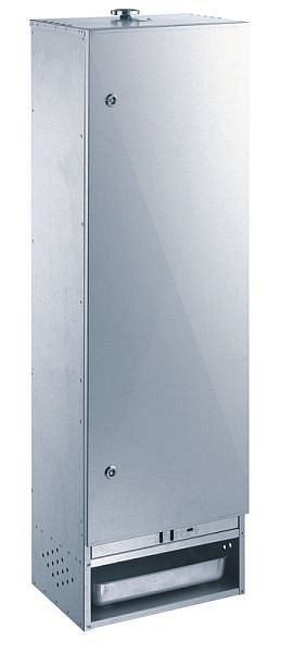 Fumoir Peetz en tôle d'acier aluminisée avec porte, HxLxP: 120cm x 39cm x 28cm, 770015