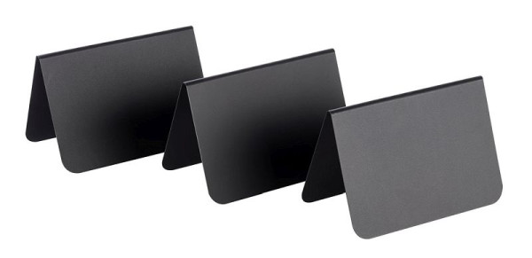 Support de table APS, 10,5 x 6 cm, hauteur : 6,5 cm, PVC, noir, coins arrondis, lot de 10, 00012