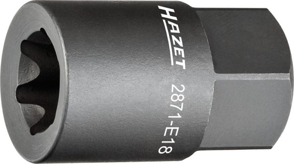 Étrier de frein Hazet insert TORX®, hexagone externe 22 mm, profil TORX® externe, E18, 2871-E18