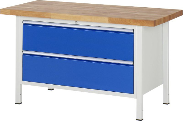 Etabli RAU série 8000 - modèle 8355, L1500 x P700 x H840-1040 mm, base système L1235 x P650 x H800-1000 mm, 03-8355A2-157B4H.11