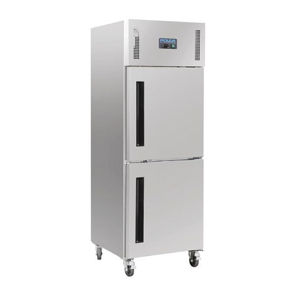Congélateur Polar en acier inoxydable avec porte fendue 600L, CW194