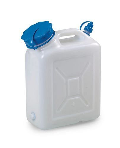 Bidon DENIOS à col large en polyéthylène (PE), volume 10 litres, sans raccord fileté, 250-190