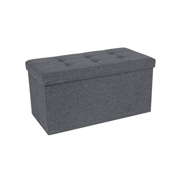 SONGMICS banc avec espace de rangement 76 cm gris foncé, LSF47K