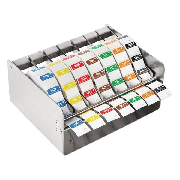 Ensemble d'étiquettes Vogue 2,5 cm avec distributeur en acier inoxydable, S154