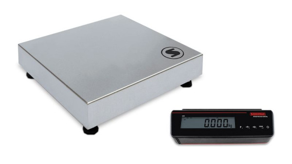 Balance de table haute résolution Soehnle avec terminal 3800, charge maximale : 3 kg, incrément de chiffres : 0,1 g, 310 x 275 mm, IP42, 9550.01.040