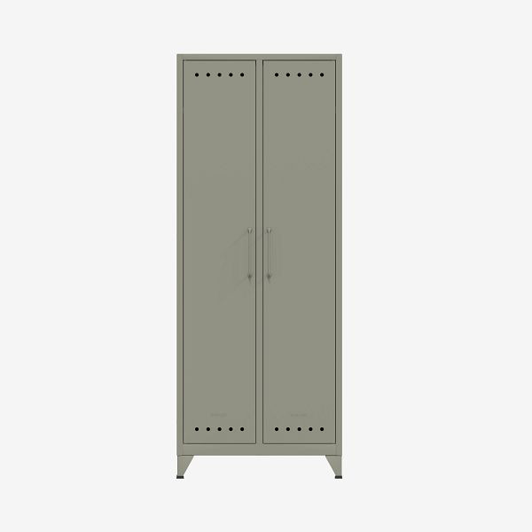 Armoire Bisley Fern Maxi, avec tringle à vêtements et étagère fixe, gris clair (645), FERMAX645
