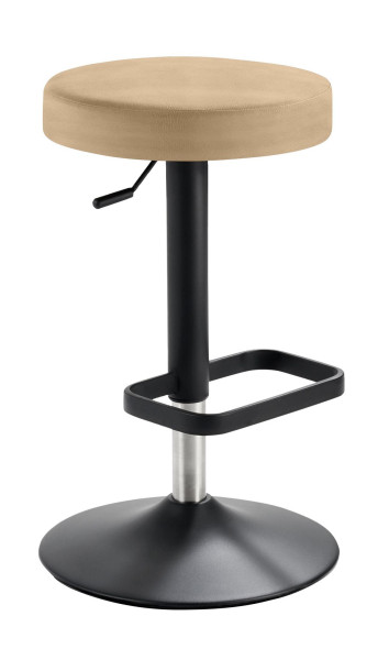 Mayer Sitzmöbel , structure thermolaquée noir, assise rembourrée, beige, 1200_03_30488