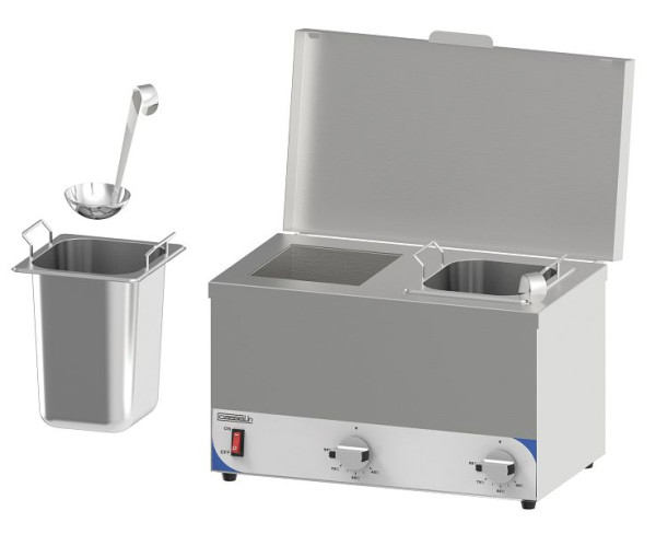 Casselin bain-marie pour sauces 2 x GN 1/6 - compact, CBMSC2H