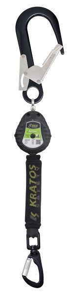Dispositif de sécurité en hauteur Funcke HSG type HX-GB (bord testé / sangle), crochet tubulaire sur l'émerillon, longueur : 2 m, 60020195