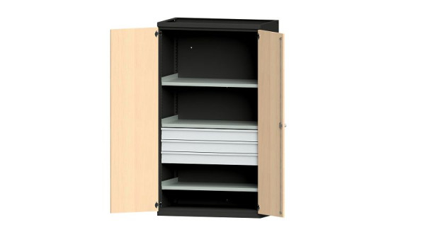 Etablis ANKE, armoire pour charges lourdes, modèle 103 VH, 1085 x 630 x 1950 mm, RAL 7016/décor hêtre, 620.059