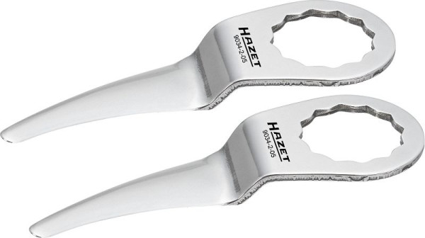 Jeu de couteaux à verre Hazet, en forme de faucille Longueur utile de la lame : 30 mm pour 9034-2, poids net : 0,04 kg, 9034-2-05/2