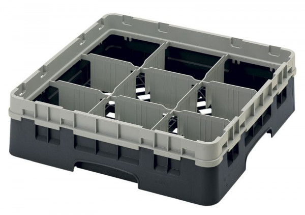 Panier de lavage Cambro 9 compartiments Camrack® 9 cm noir, paquet de 5, 9S318110