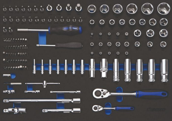 Coffret d'outils Boxo 1/4" & 1/2" 203 pcs, BXE017