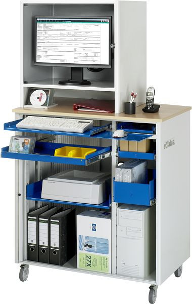 Station informatique RAU adlatus - modèle 2675, L1030 x P660 x H1850 mm, 07-2675.11