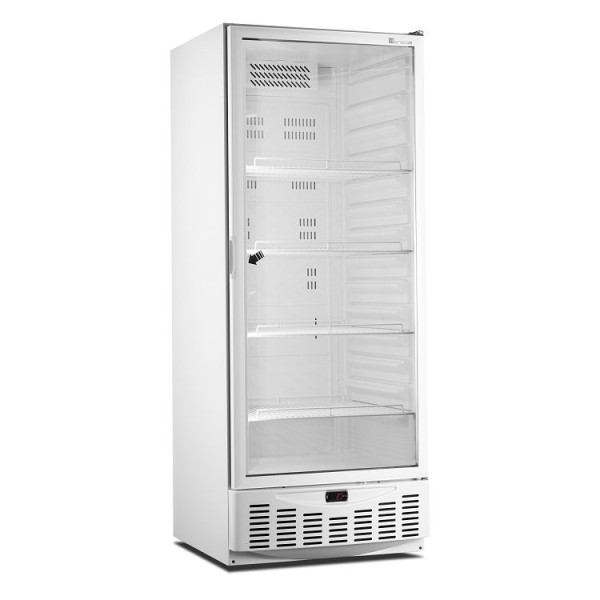 Réfrigérateur Marecos GN2/1 600 litres avec porte vitrée en acier blanc, 224.002