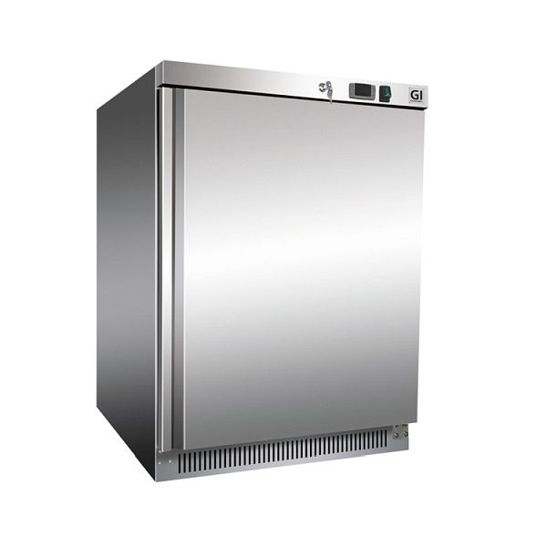 Réfrigérateur 200 litres en acier inoxydable Gastro-Inox, réfrigéré statique, capacité nette 140 litres, 201.110